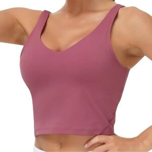 The Gym People NWT Women’s Size S Rose Red Mauve Longline Wirefree Sports Bra